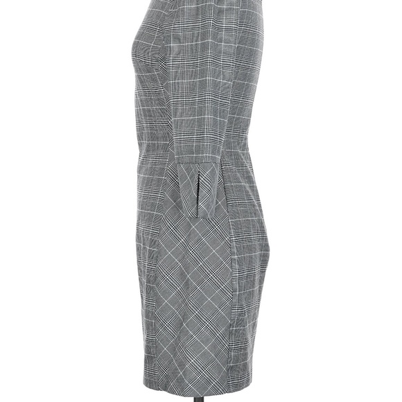 H&M Grey Herringbone Mini Dress with 3/4 Sleeves - Size US 2 - Picture 3 of 4